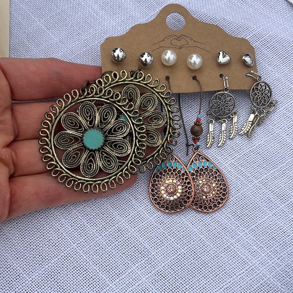 New set of six hobo earrings. Beautiful. - Picture 3 of 3